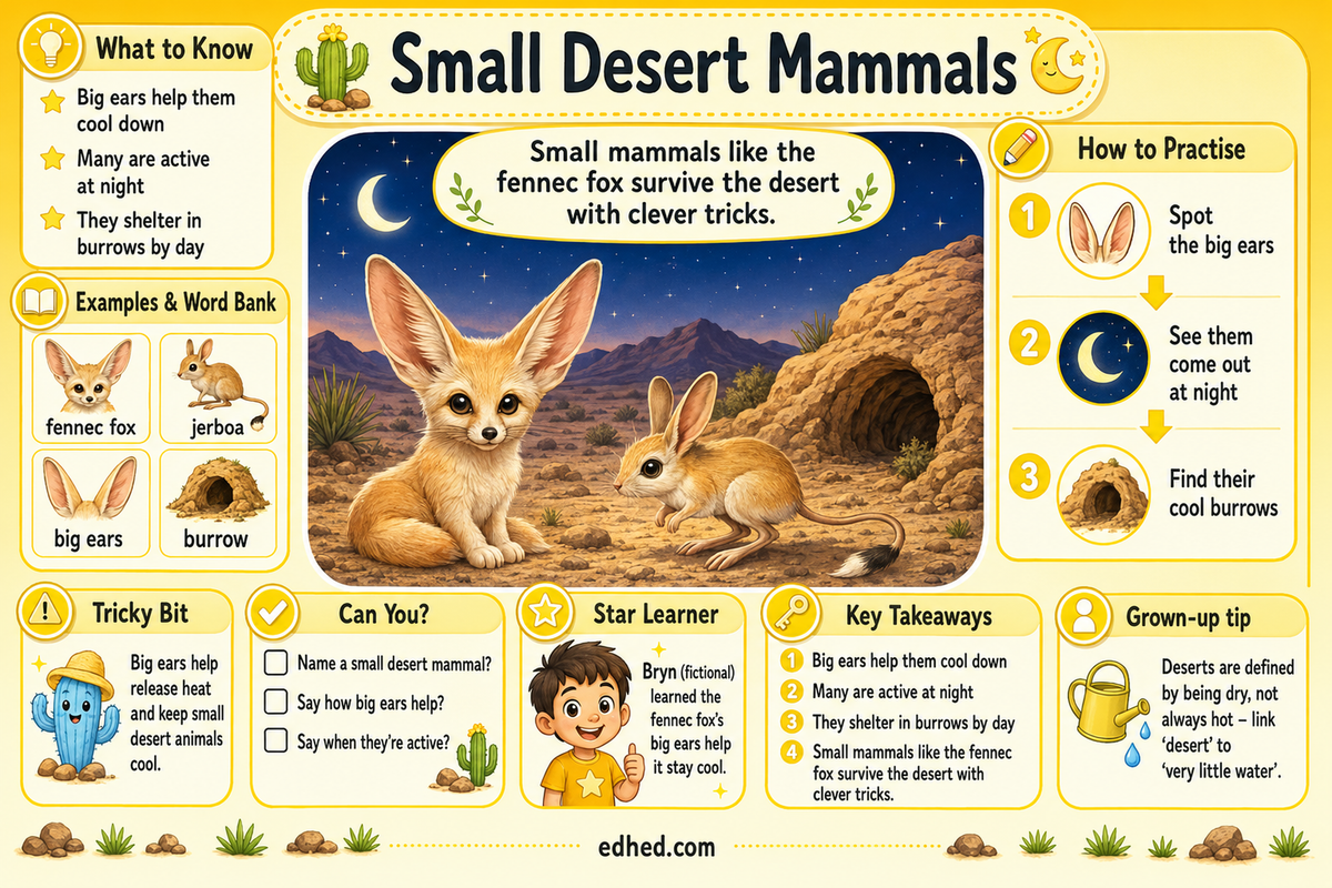 Desert Survivors – Kids Digital Infographic & Printable Worksheet Pack