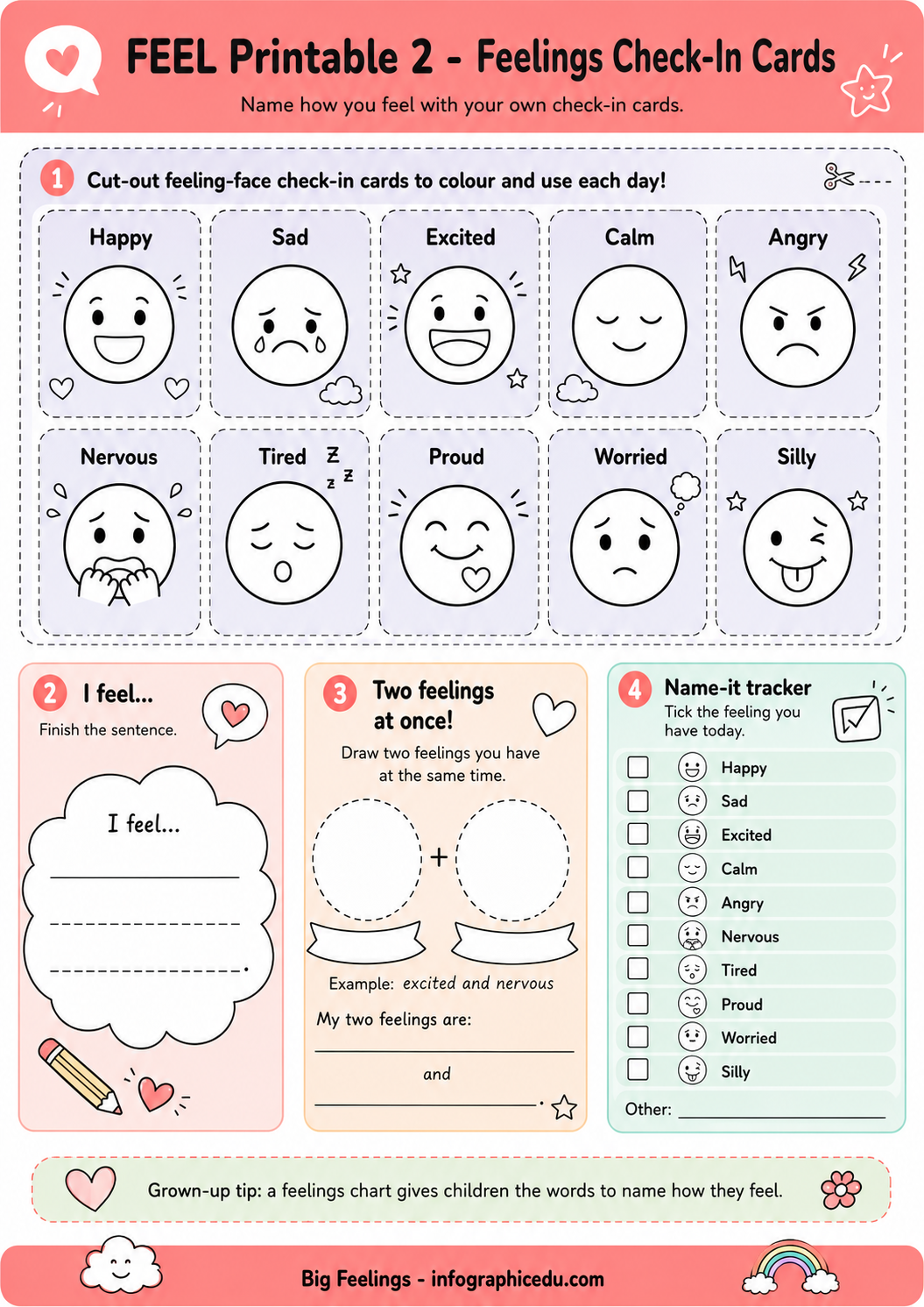 Naming My Feelings worksheet
