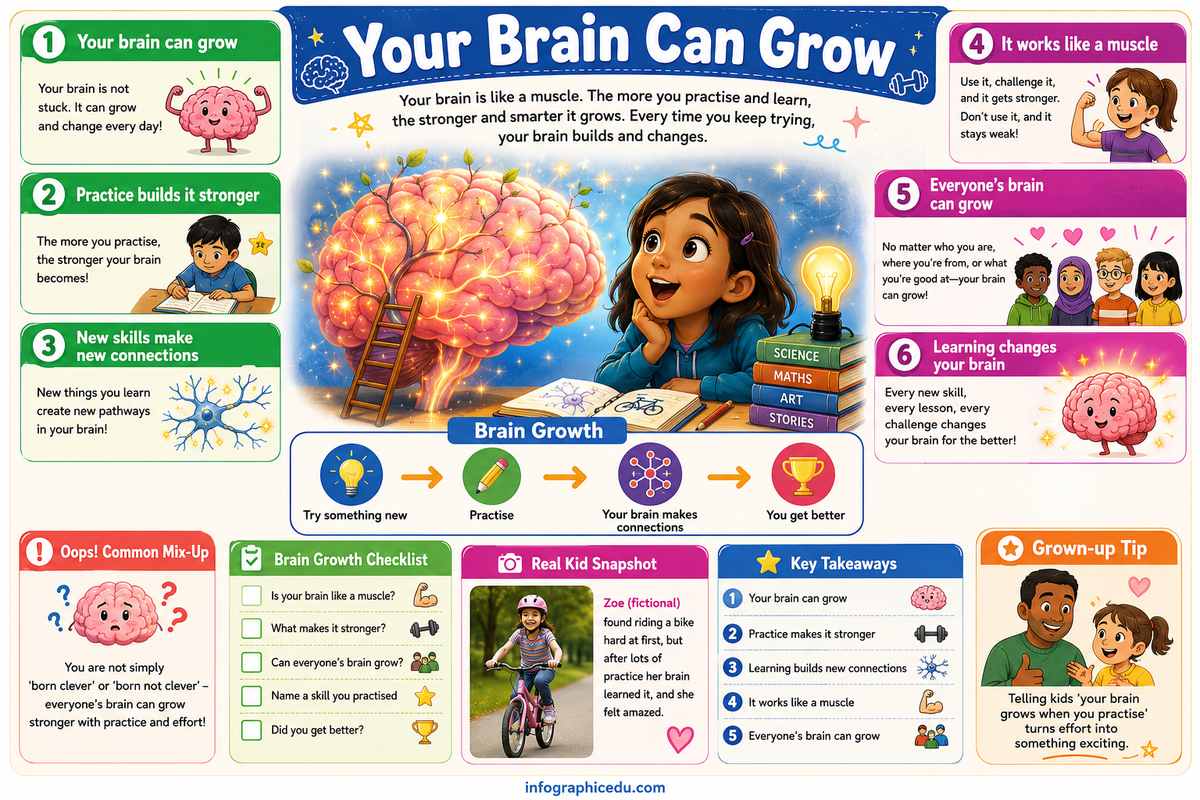 Your Brain Can Grow infographic
