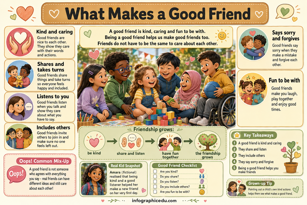 What Makes a Good Friend infographic