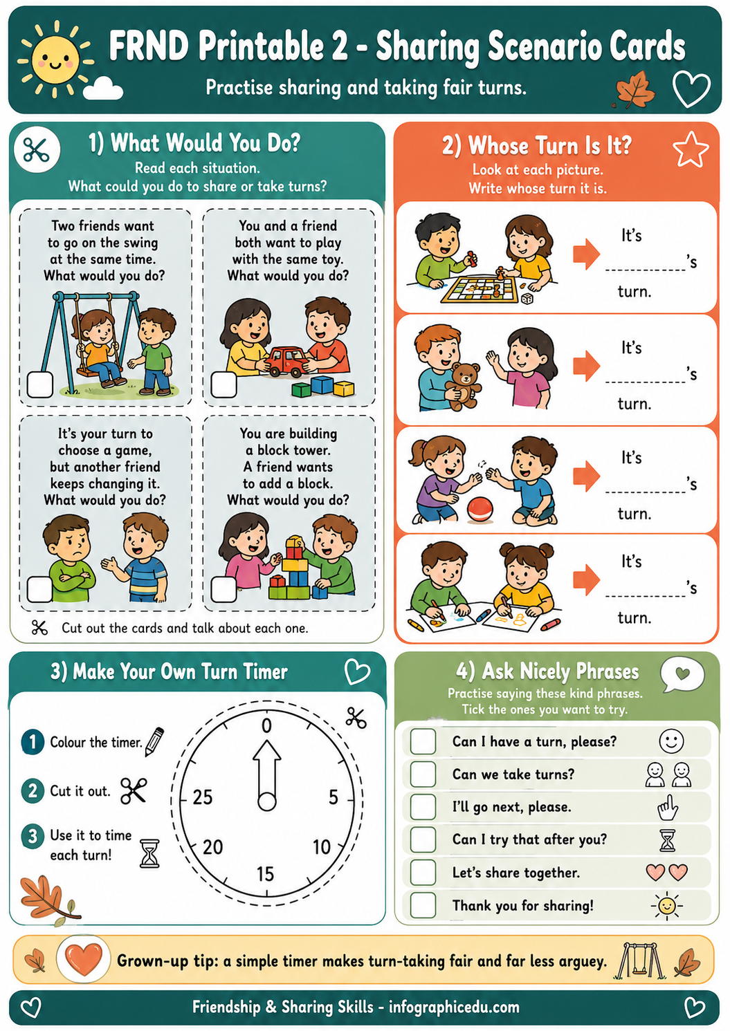 Sharing & Taking Turns worksheet