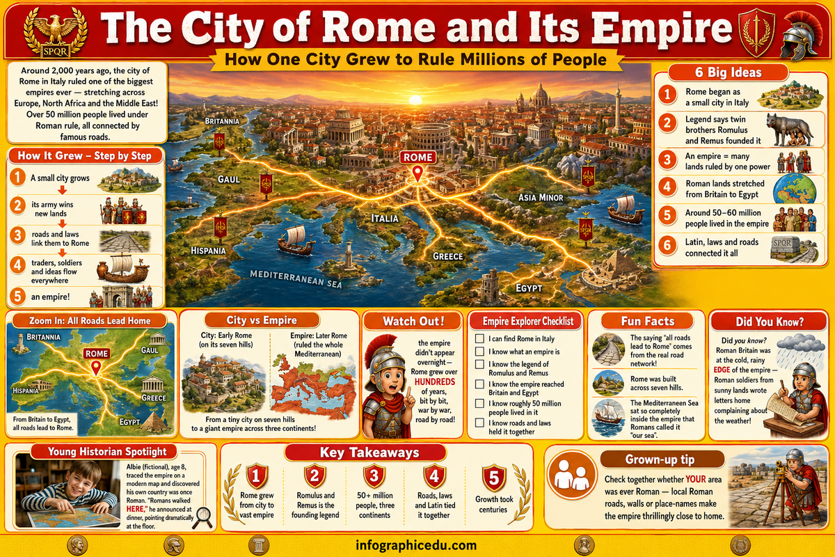 The City of Rome infographic