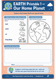 Our Home Planet worksheet