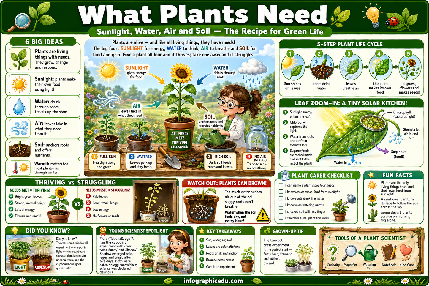 Plants & Growing – Kids Digital Infographic Course & Printable Worksheet Pack