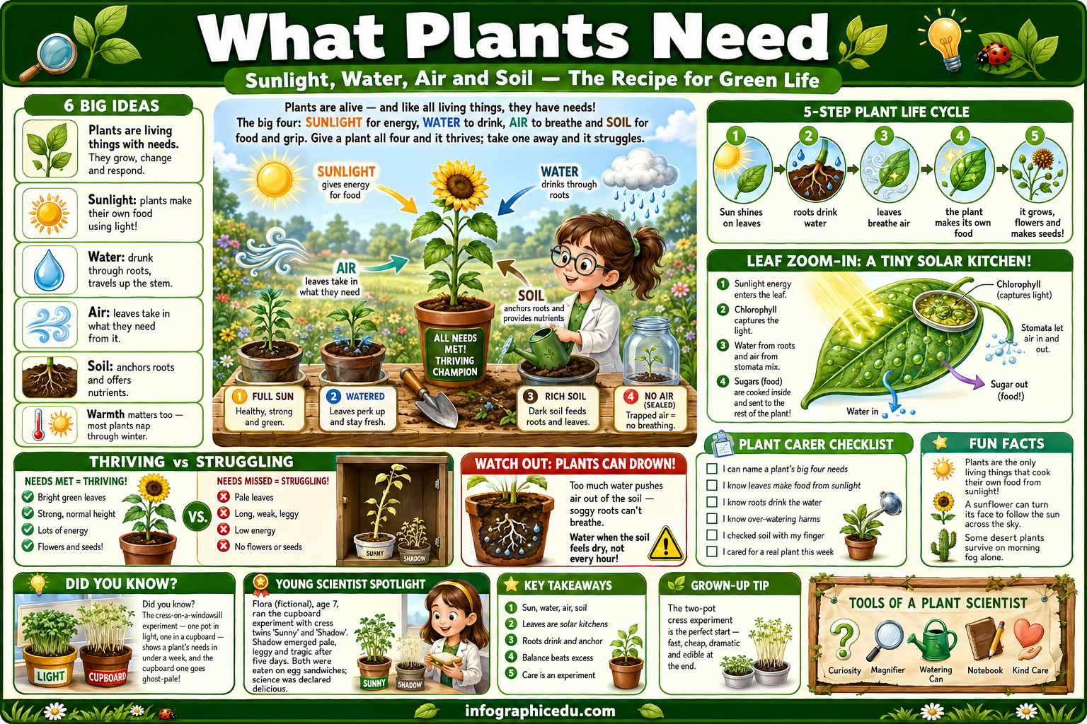 Plants & Growing – Kids Digital Infographic Course & Printable Worksheet Pack