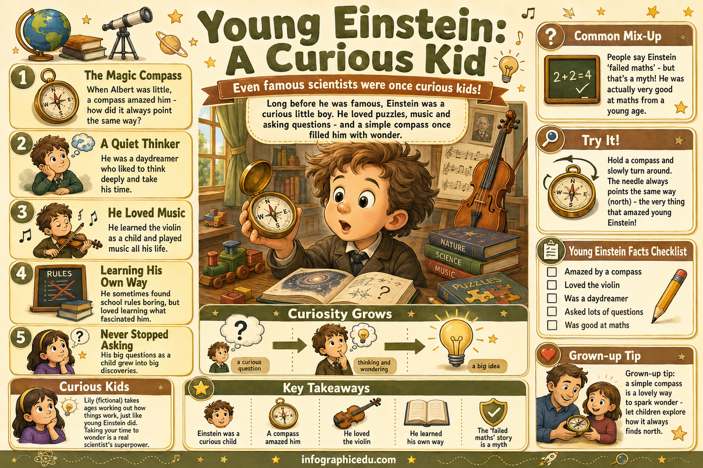 Albert Einstein for Kids – Digital Infographic Course & Printable Planner Pack