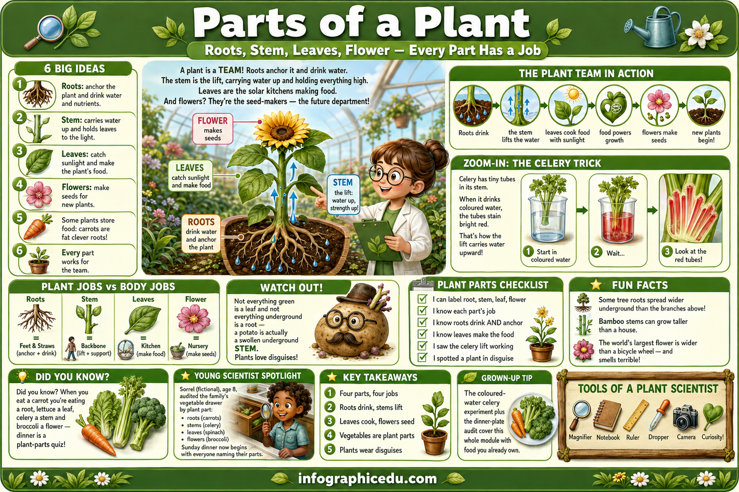 Plants & Growing – Kids Digital Infographic Course & Printable Worksheet Pack