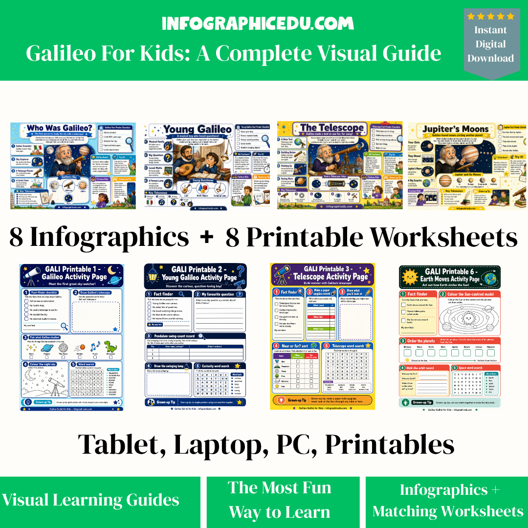 Galileo For Kids – Digital Infographic Course & Printable Planner Pack