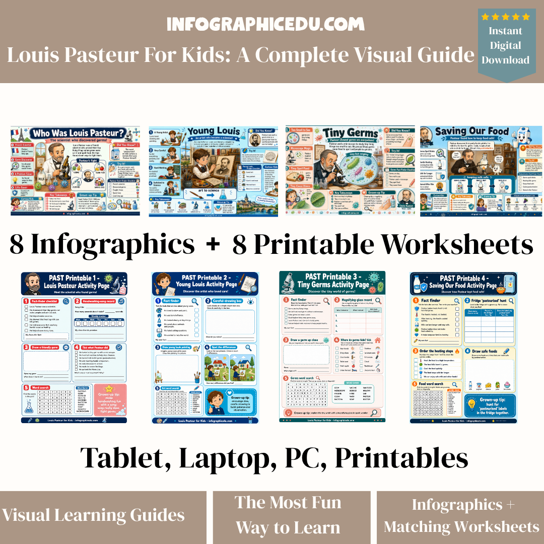 Louis Pasteur – Digital Infographic Course & Printable Planner Pack