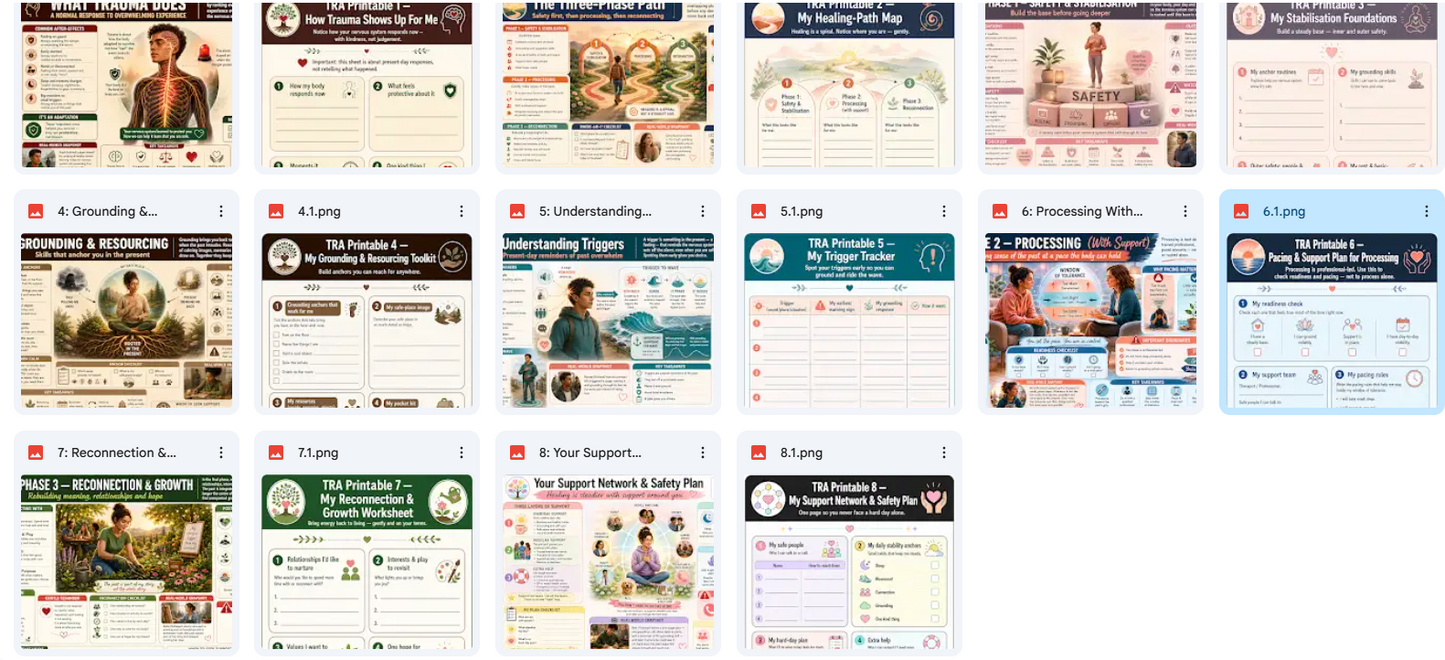 Grid of various web pages with different layouts and content on a white background