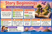 Grade 1 Infographic 01 preview included in the Grades 1–5 Creative Writing Mastery BUNDLE