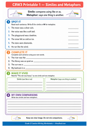 Grade 3 Printable 01 preview included in the Grades 1–5 Creative Writing Mastery BUNDLE