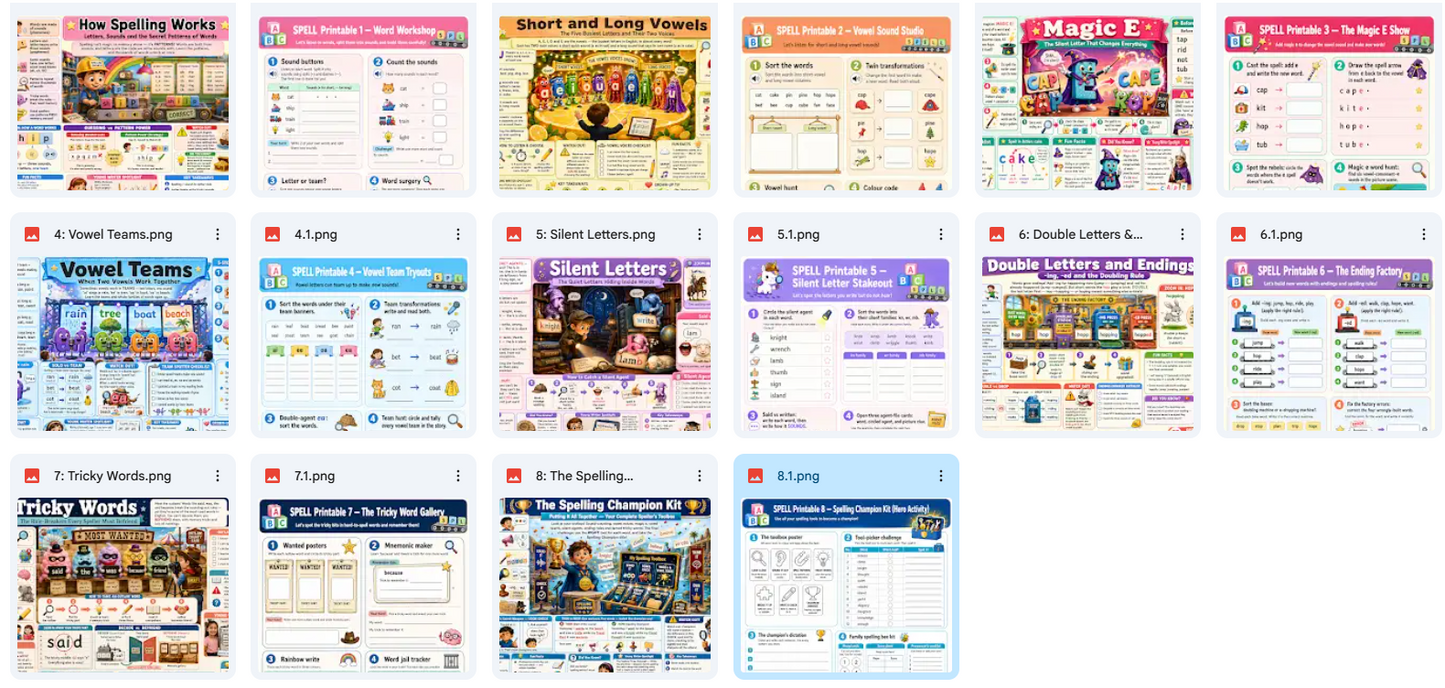 Grid of various educational websites on a white background