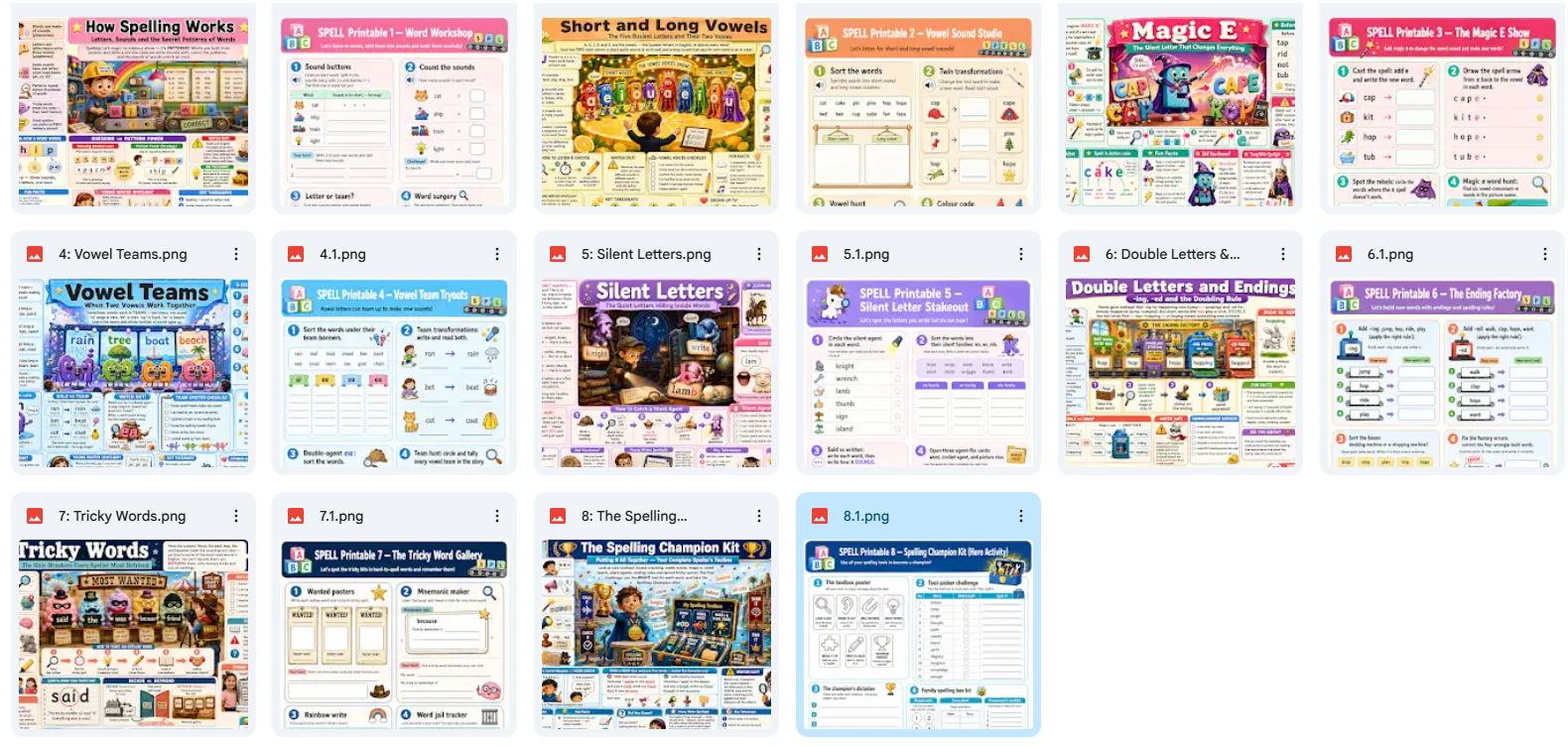Grid of various educational websites on a white background