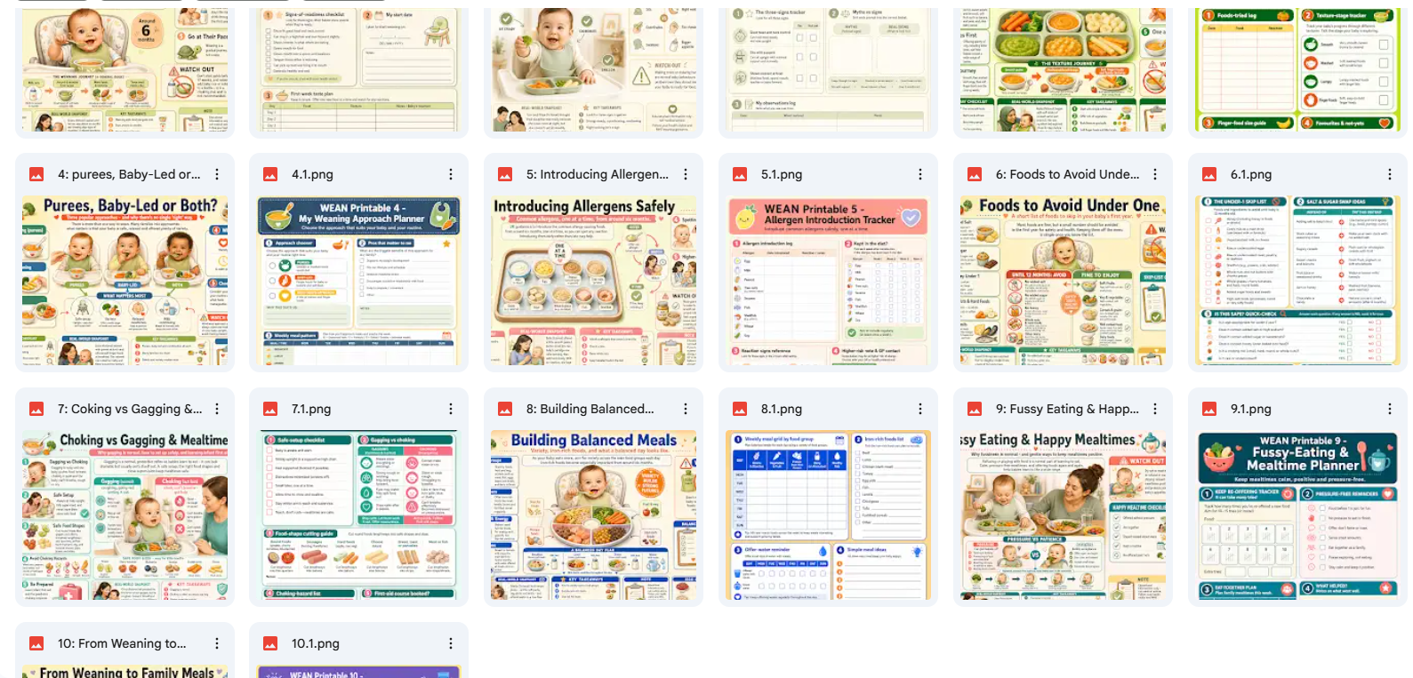 Collection of educational posters on a white background