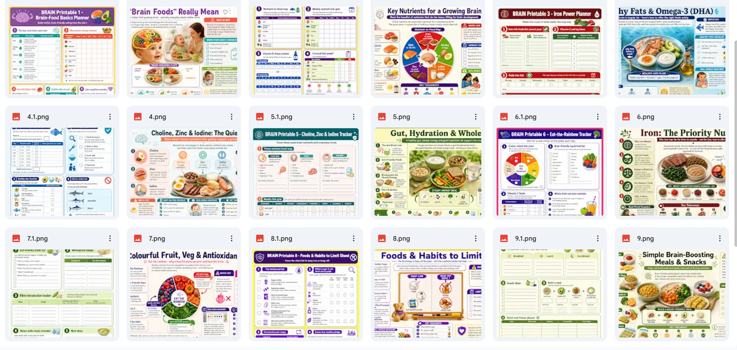 Collection of educational posters on a white background