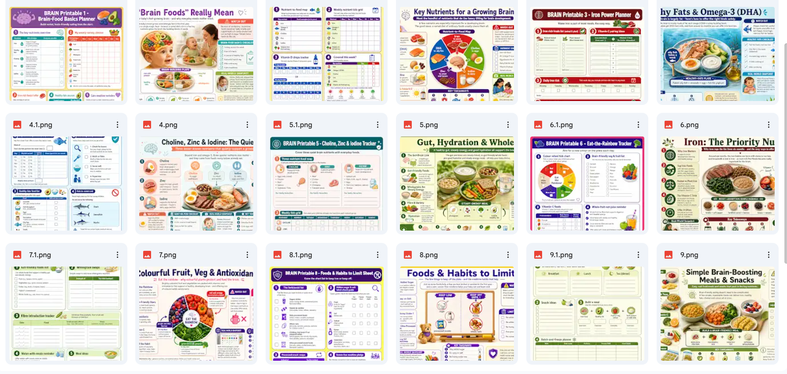 Collection of educational posters on a white background