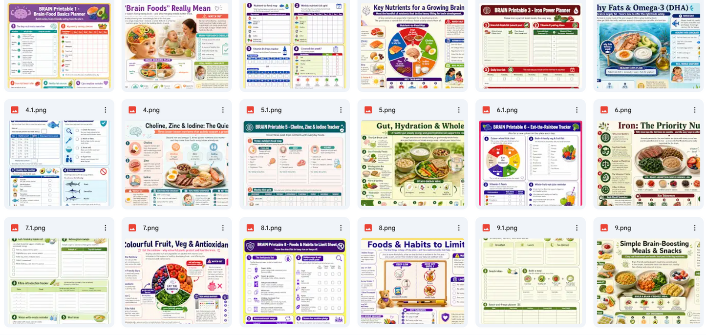 Collection of educational posters on a white background