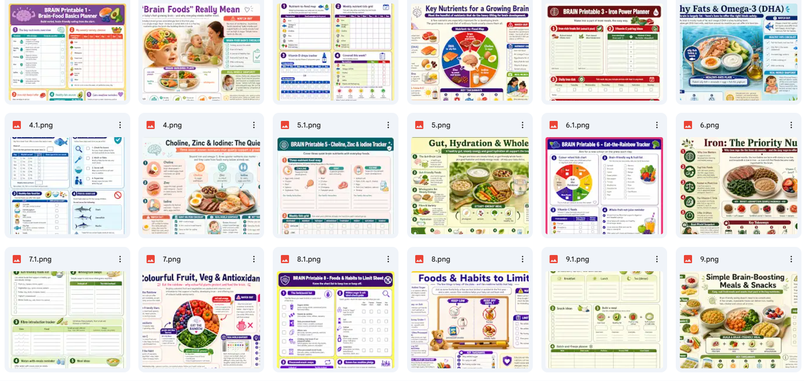 Collection of educational posters on a white background