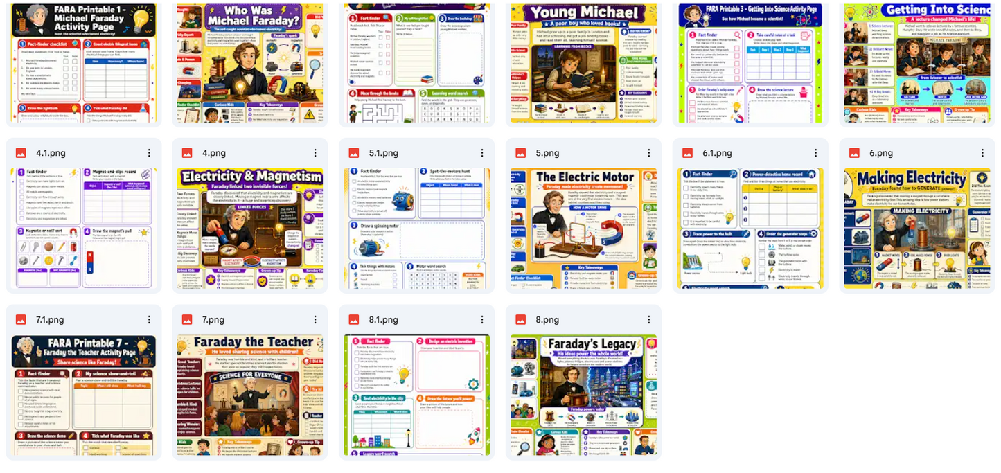 Michael Faraday – Digital Infographic Course & Printable Planner Pack