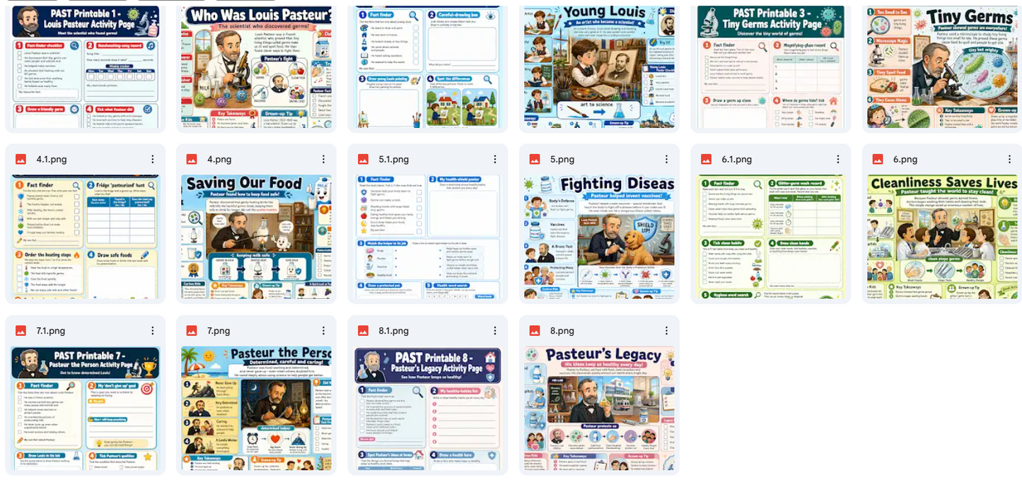Louis Pasteur – Digital Infographic Course & Printable Planner Pack