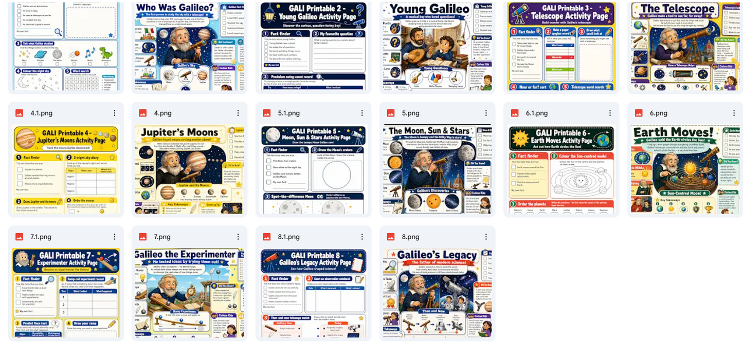 Galileo For Kids – Digital Infographic Course & Printable Planner Pack