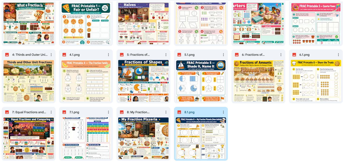 Collection of educational posters on a white background