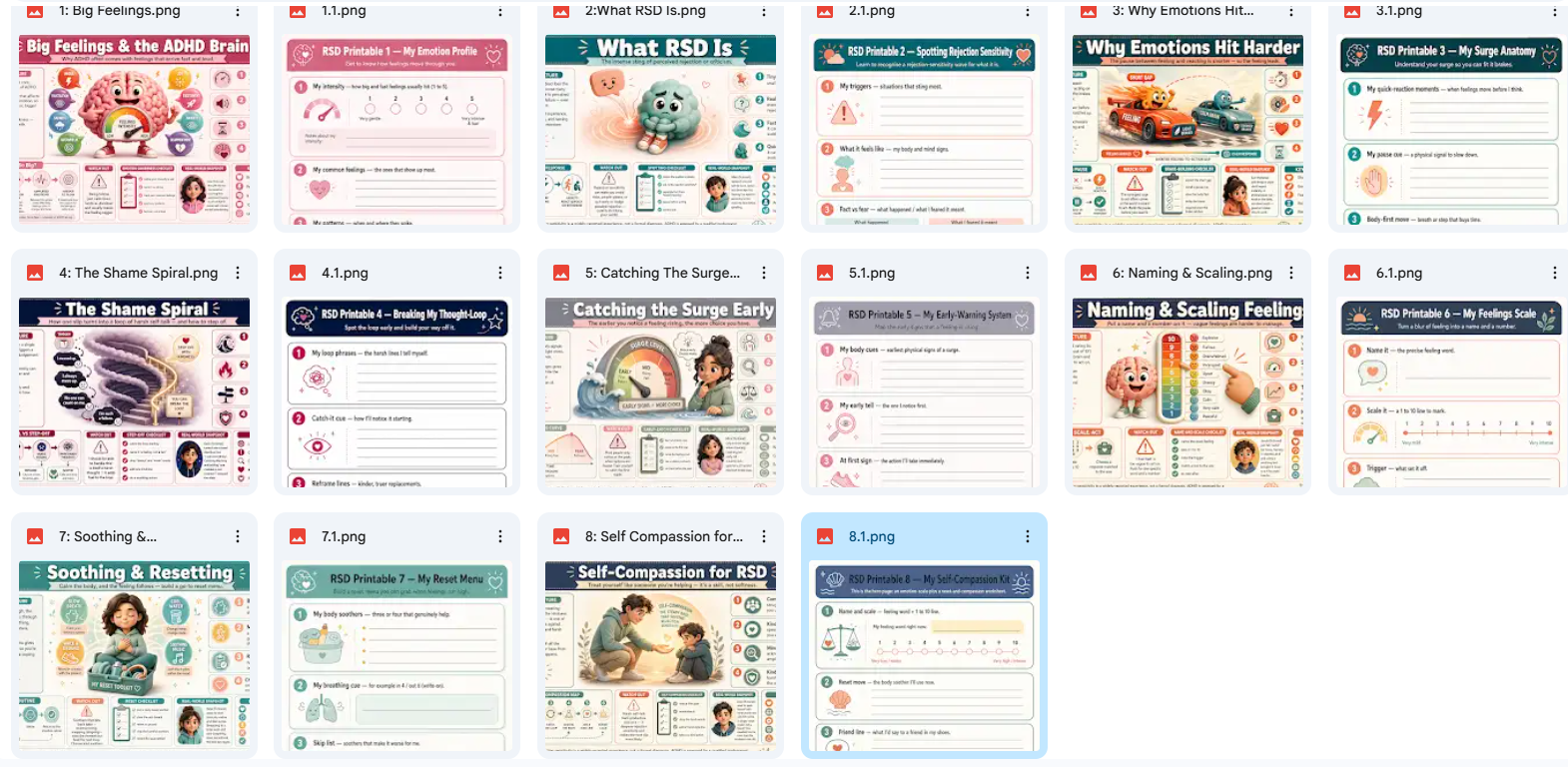 Grid of various web pages with different layouts and designs.