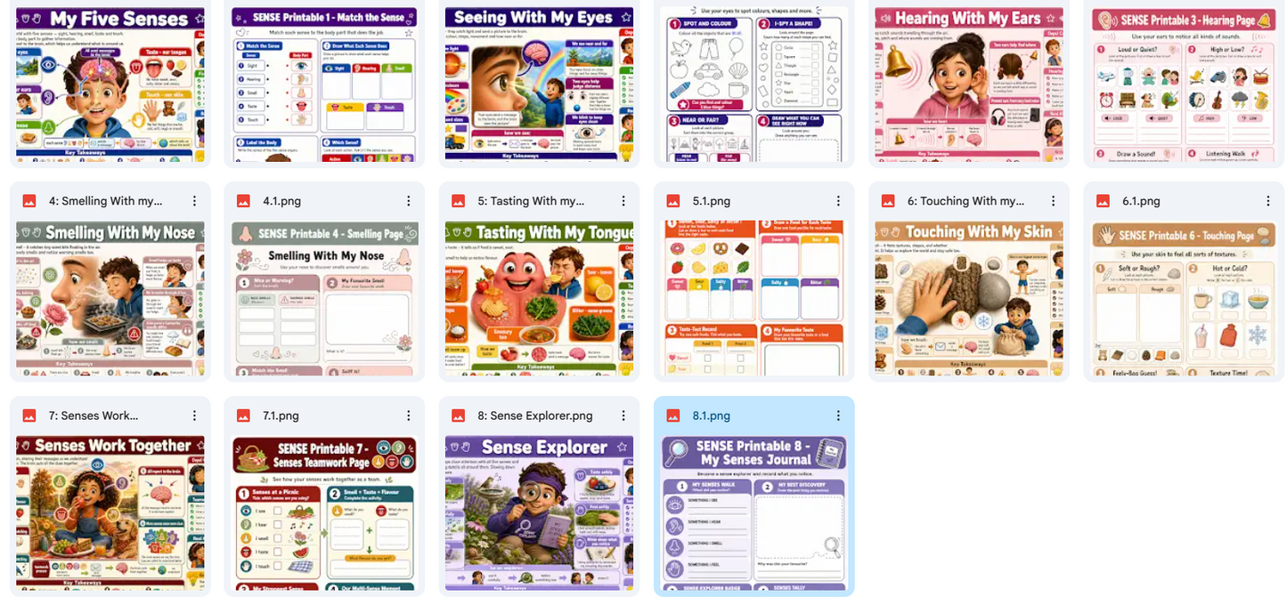Collection of educational posters on a white background