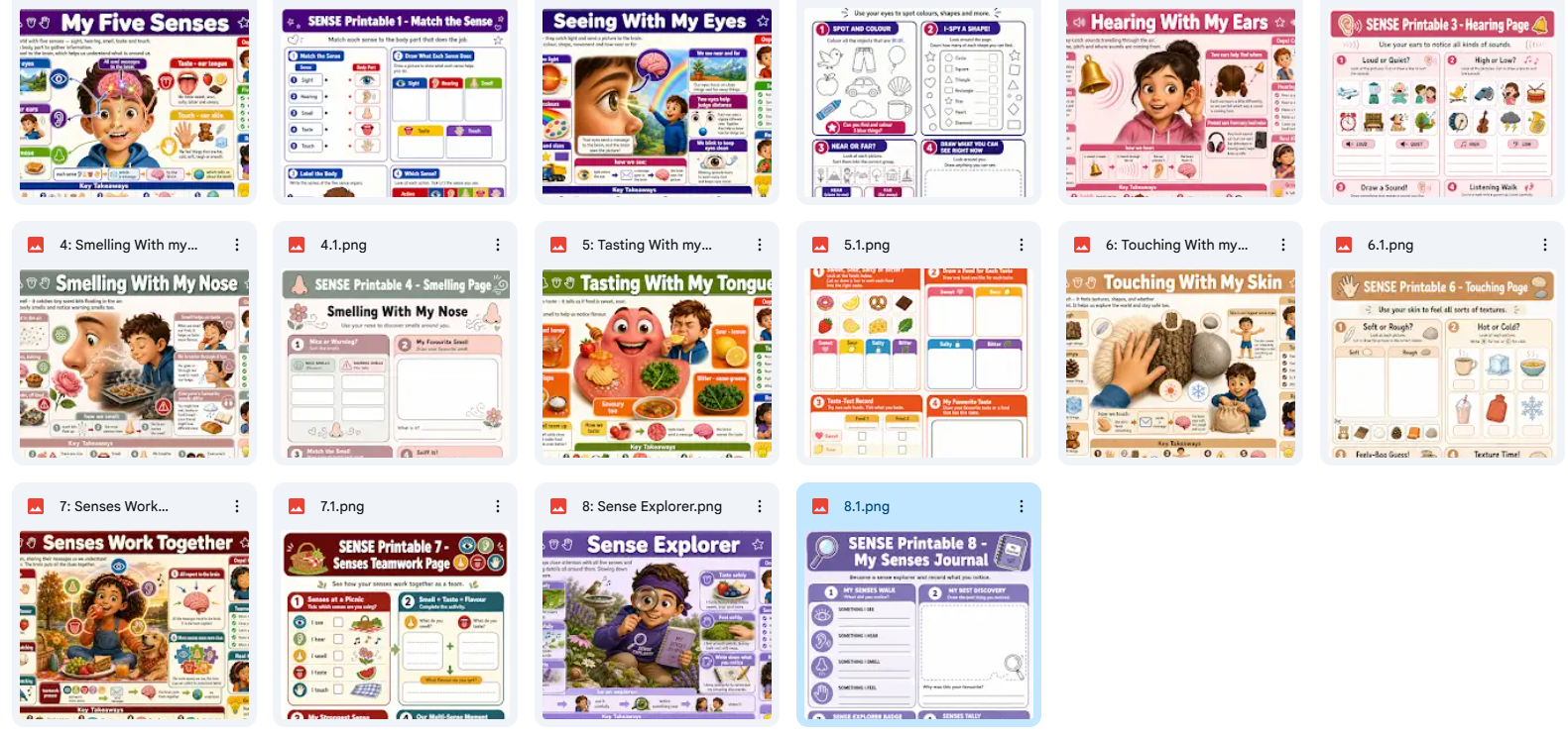 Collection of educational posters on a white background