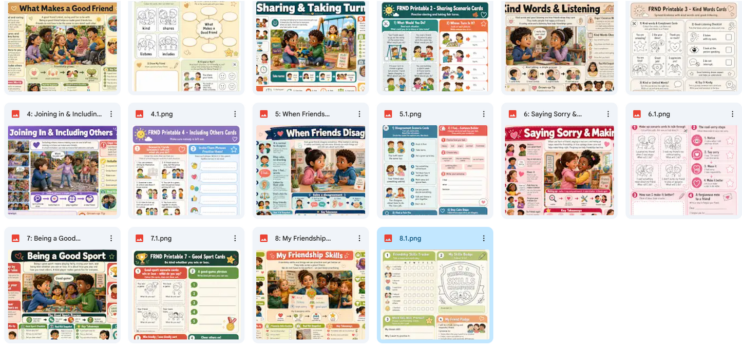 Collection of educational posters for children on a white background