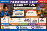 Grade 5 Punctuation and Register educational infographic